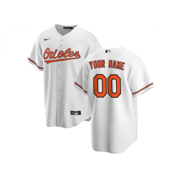 Baltimore Orioles #00 White Cool Base Custom Jersey