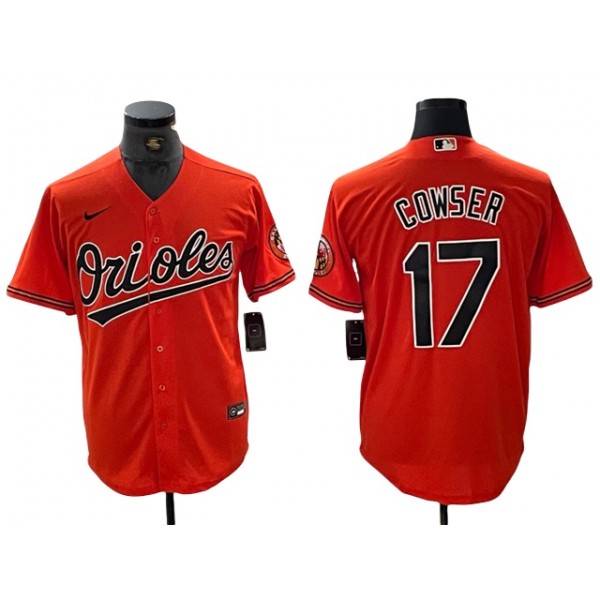 Baltimore Orioles #17 Colton Cowser Orange Cool Base Jersey