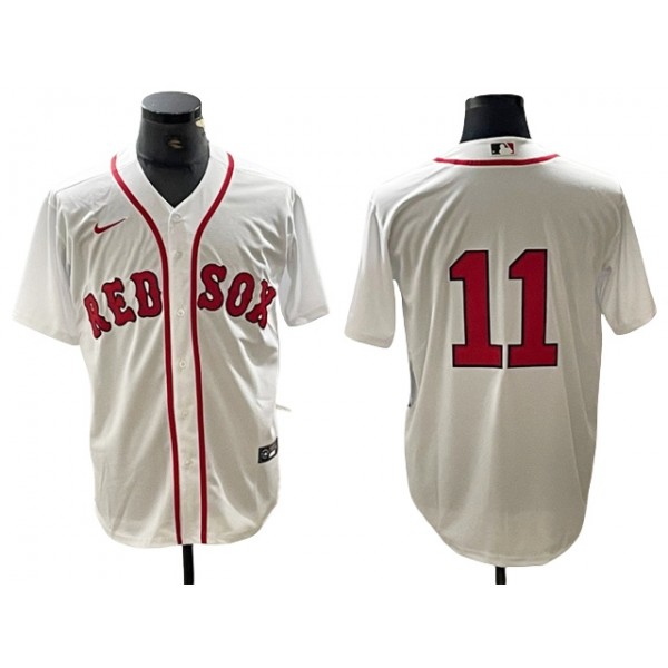 Boston Red Sox #11 Rafael Devers White Limited Jersey