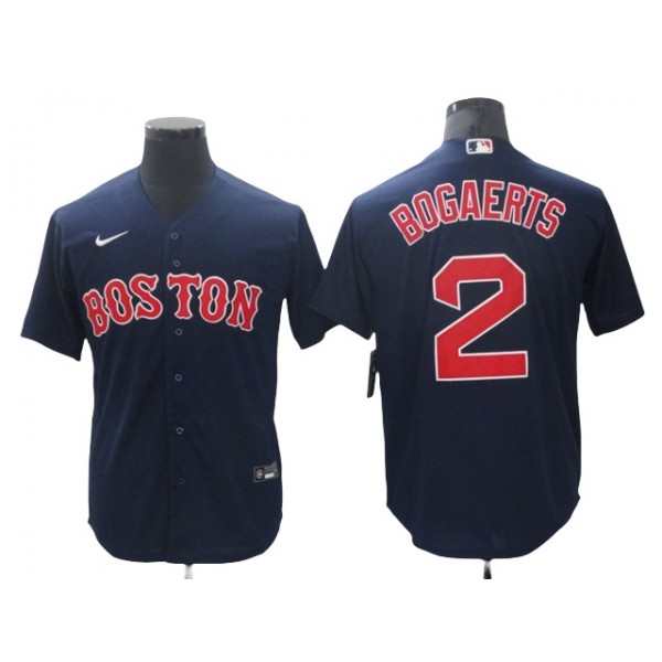 Boston Red Sox #2 Xander Bogaerts Navy Cool Base Jersey