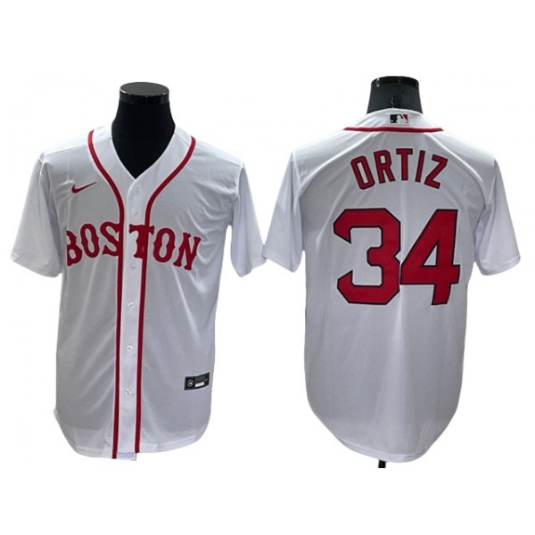 Boston Red Sox #34 David Ortiz White Alternate Cool Base Jersey