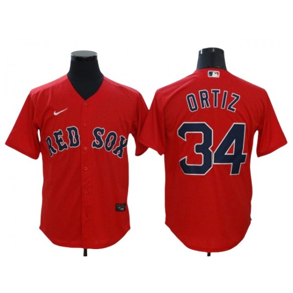 Boston Red Sox #34 David Ortiz Red Cool Base Jersey