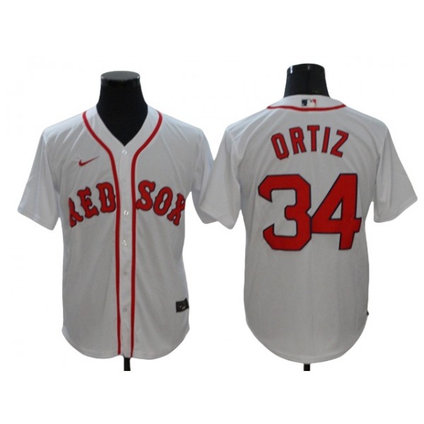 Boston Red Sox #34 David Ortiz White Cool Base Jersey