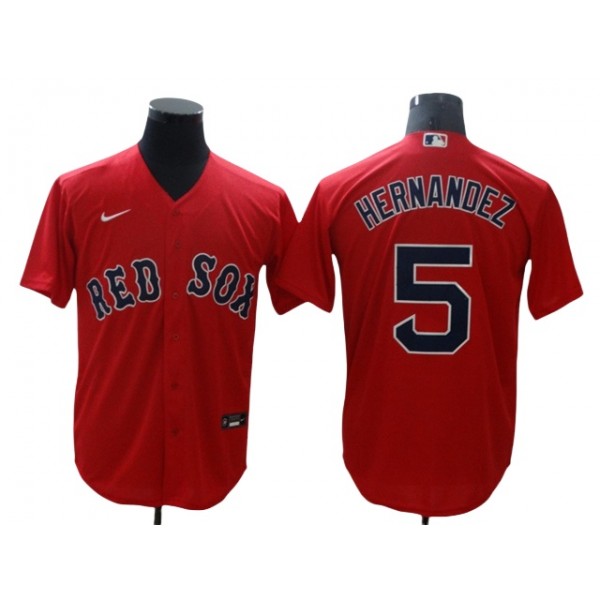 Boston Red Sox #5 Enrique Hernandez Red Cool Base Jersey