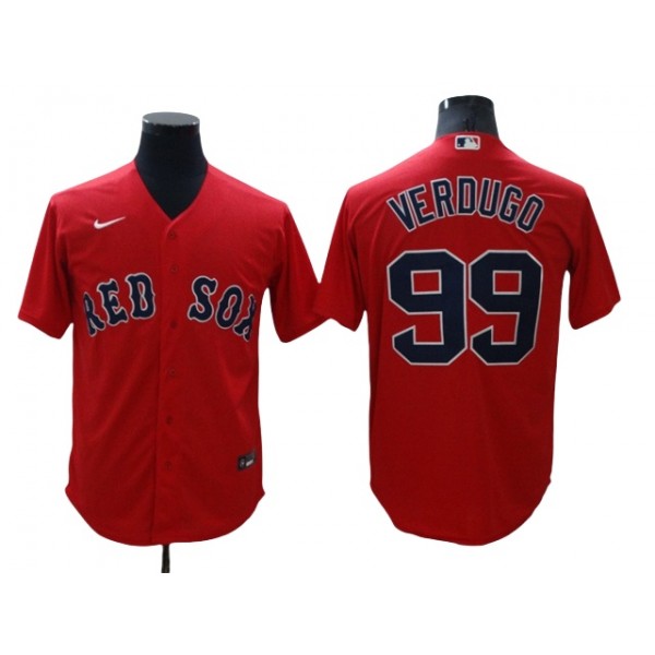 Boston Red Sox #99 Alex Verdugo Red Cool Base Jersey