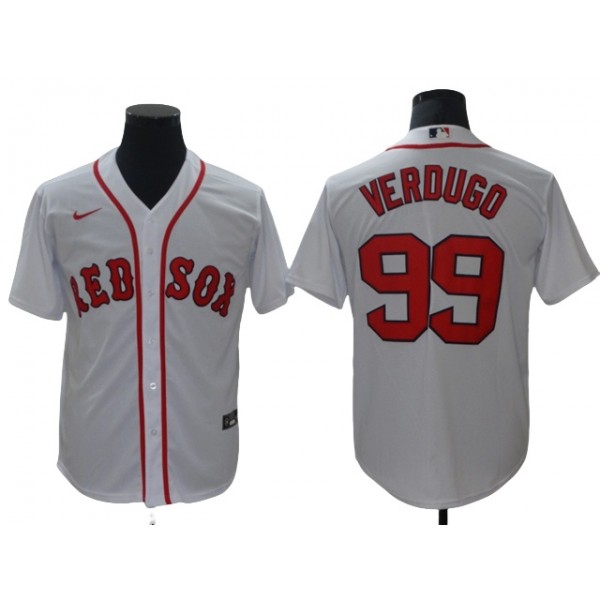 Boston Red Sox #99 Alex Verdugo White Cool Base Jersey