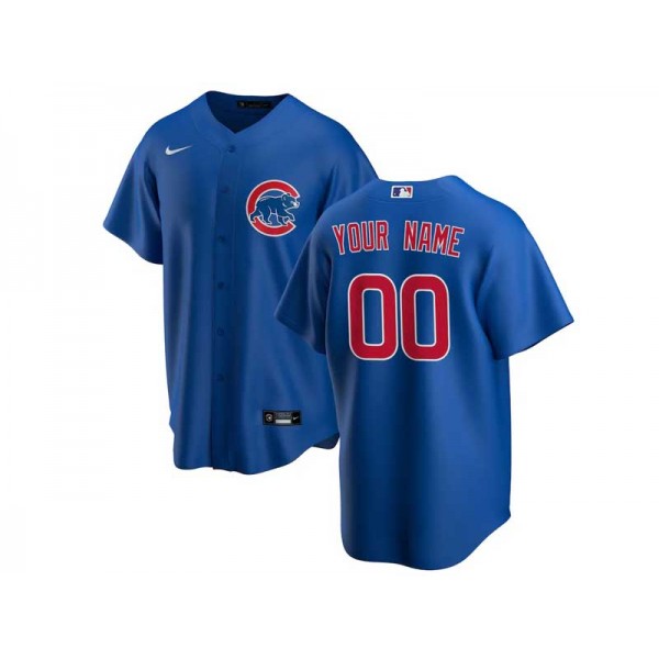 Chicago Cubs #00 Blue Cool Base Custom Jersey