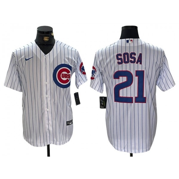 Chicago Cubs #21 Sammy Sosa White Limited Jersey