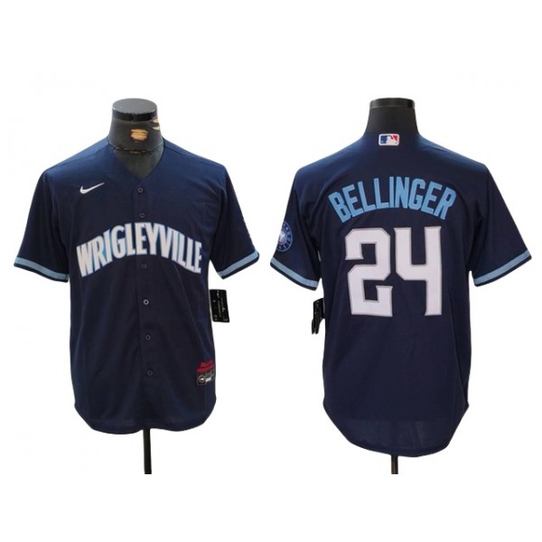 Chicago Cubs #24 Cody Bellinger Navy City Connect Limited Jersey