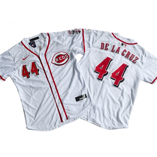 Cincinnati Reds #44 Elly De La Cruz White Limited Jersey