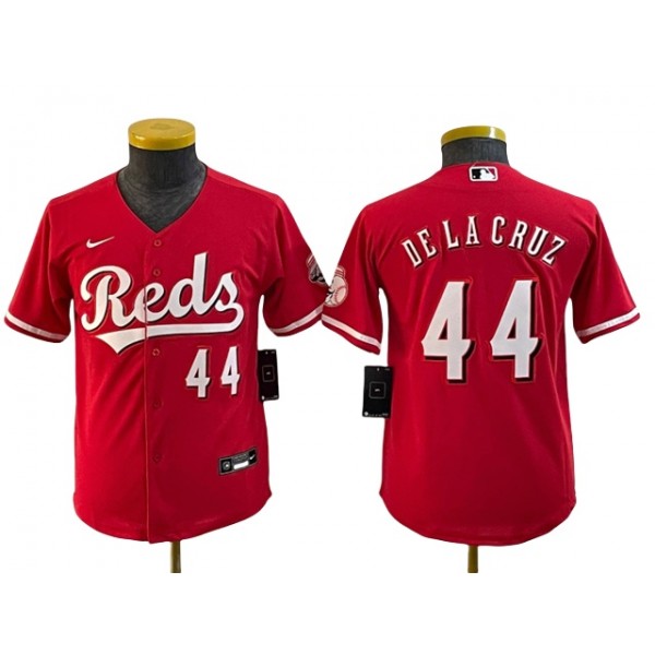 Cincinnati Reds #44 Elly De La Cruz Youth Red Limited Jersey