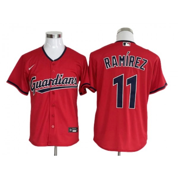 Cleveland Guardians #11 Jose Ramirez Red Cool Base Jersey