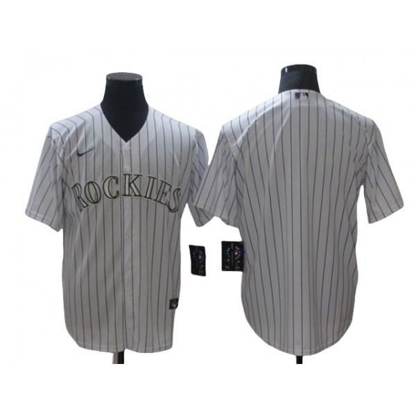 Colorado Rockies Blank White Cool Base Team Jersey