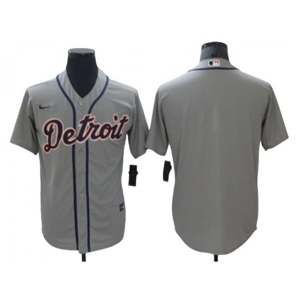 Detroit Tigers Blank Gray Cool Base Team Jersey