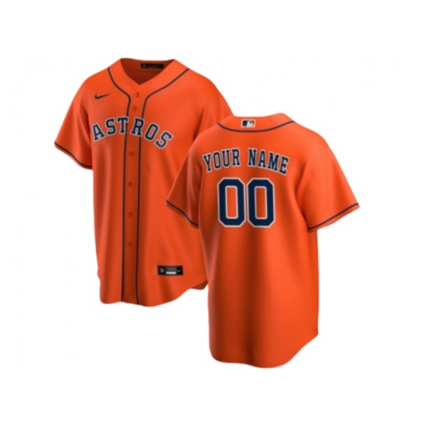 Houston Astros #00 Orange Cool Base Custom Jersey