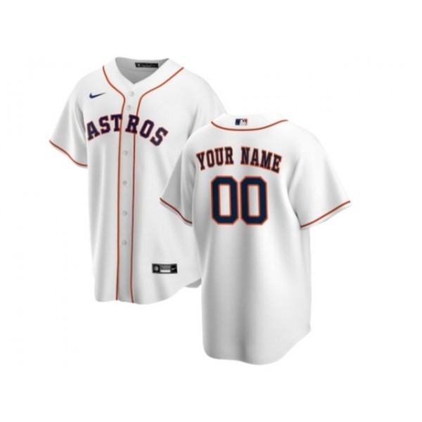 Houston Astros #00 White Cool Base Custom Jersey