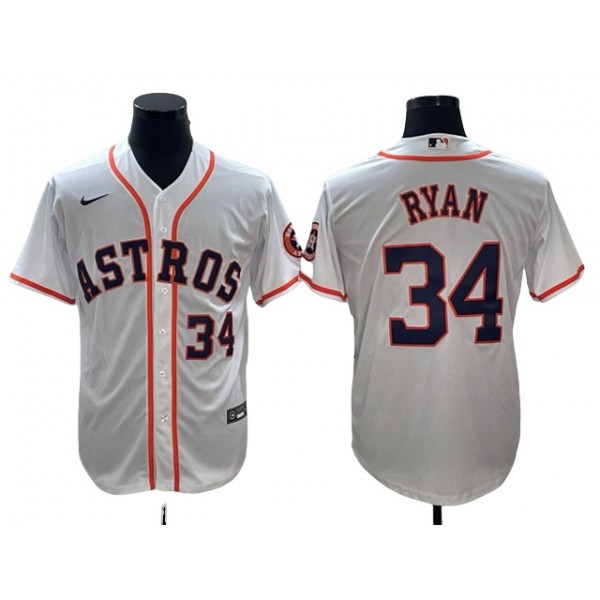 Houston Astros #34 Nolan Ryan White Cool Base Jersey