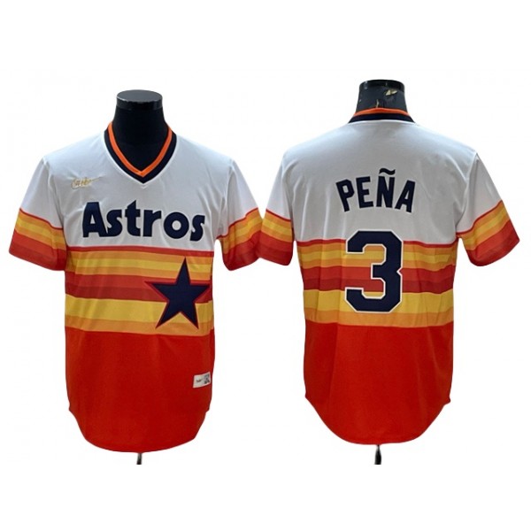 Houston Astros #3 Jeremy Pena Rainbow Cooperstown Collection Cool Base Jersey