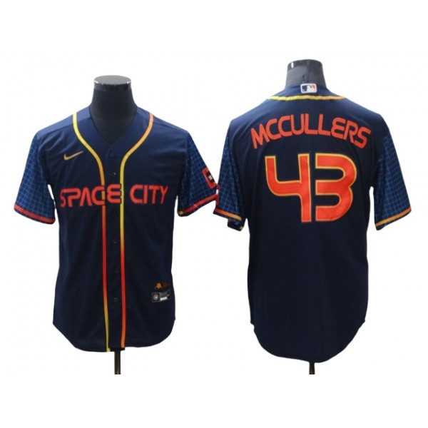 Houston Astros #43 Lance McCullers Jr. Navy 2022 City Connect Cool Base Jersey