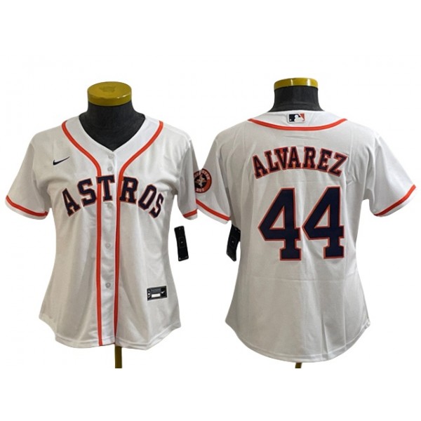 Houston Astros #44 Yordan Alvarez Women's White Cool Base Jersey