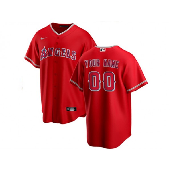 Los Angeles Angels #00 Red Cool Base Custom Jersey