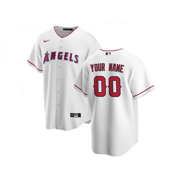 Los Angeles Angels #00 White Cool Base Custom Jersey