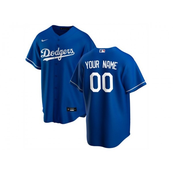 Los Angeles Dodgers #00 Royal Blue Cool Base Custom Jersey