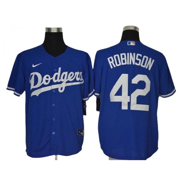 Los Angeles Dodgers #42 Jackie Robinson Royal Blue Cool Base Jersey