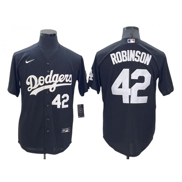 Los Angeles Dodgers #42 Jackie Robinson Black Turn Back The Clock Jersey