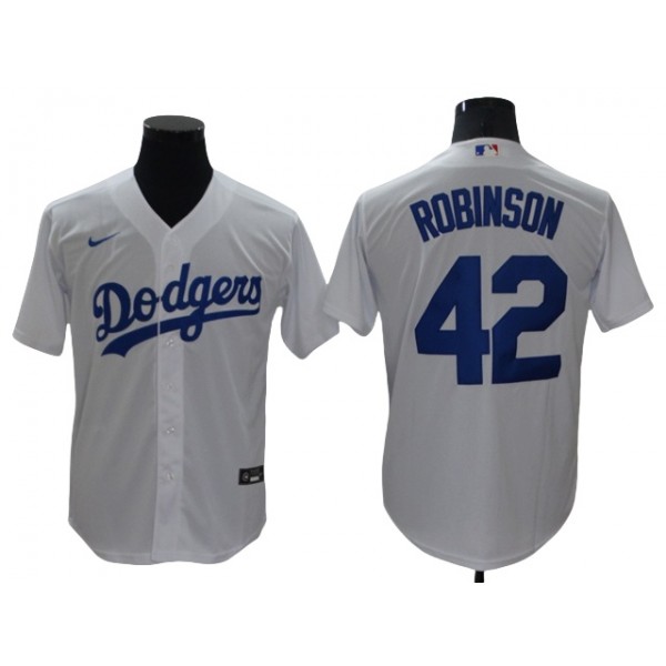 Los Angeles Dodgers #42 Jackie Robinson White Cool Base Jersey