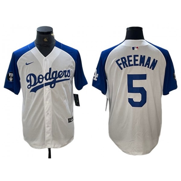 Los Angeles Dodgers #5 Freddie Freeman White Fashion Jersey