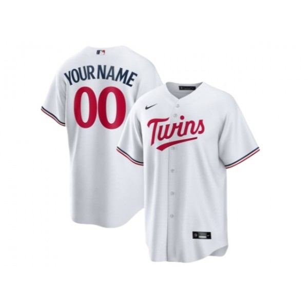 Minnesota Twins #00 White Cool Base Custom Jersey