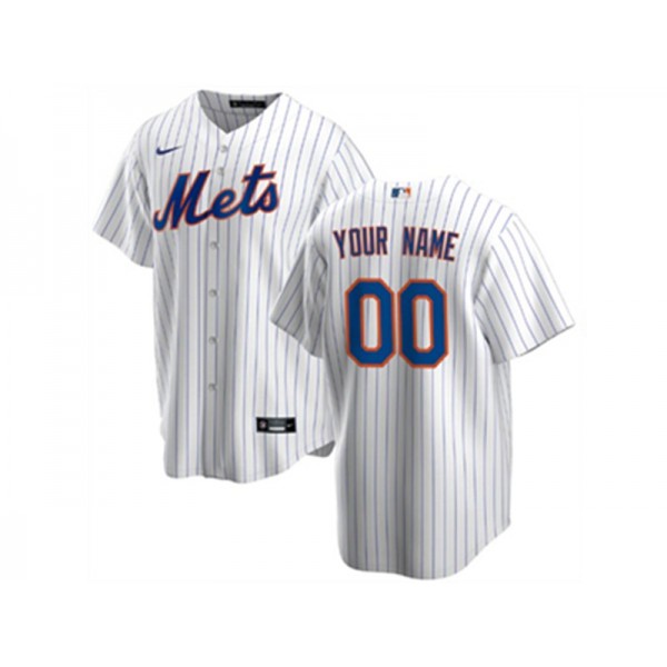 New York Mets #00 White Cool Base Custom Jersey