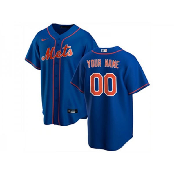 New York Mets #00 Royal Blue Cool Base Custom Jersey