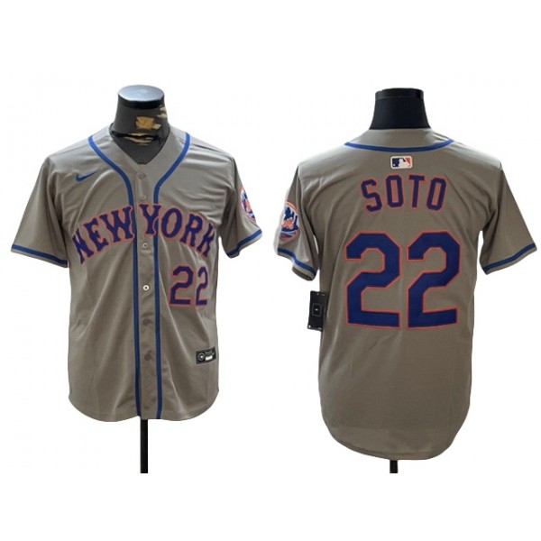 New York Mets #22 Juan Soto Gray Limited Jersey