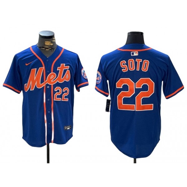 New York Mets #22 Juan Soto Royal Blue Limited Jersey