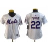 New York Mets #22 Juan Soto White Cool Base Jersey