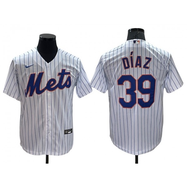 New York Mets #39 Edwin Díaz White Cool Base Jersey