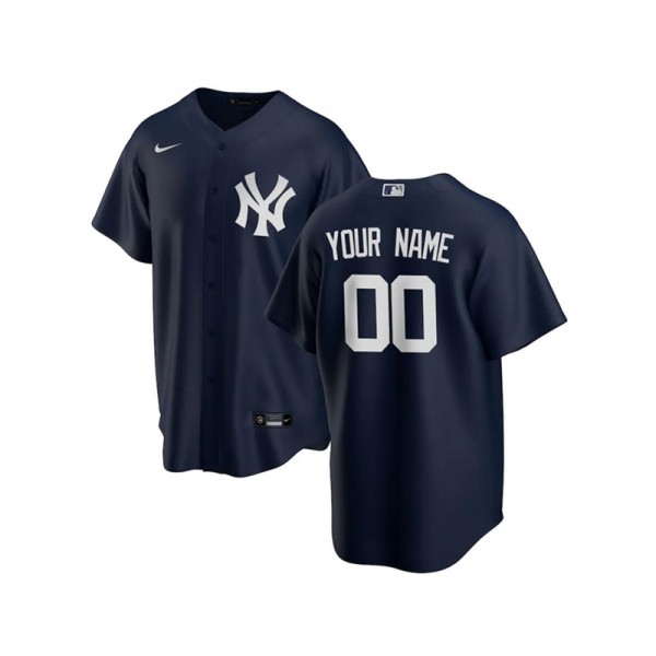 New York Yankees #00 Navy Cool Base Custom Jersey