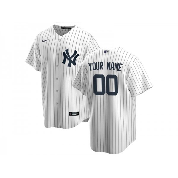 New York Yankees #00 White Cool Base Custom Jersey