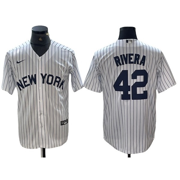 New York Yankees #42 Mariano Rivera White Fashion Jersey