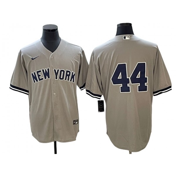 New York Yankees #44 Reggie Jackson Gray Without Name Cool Base Jersey