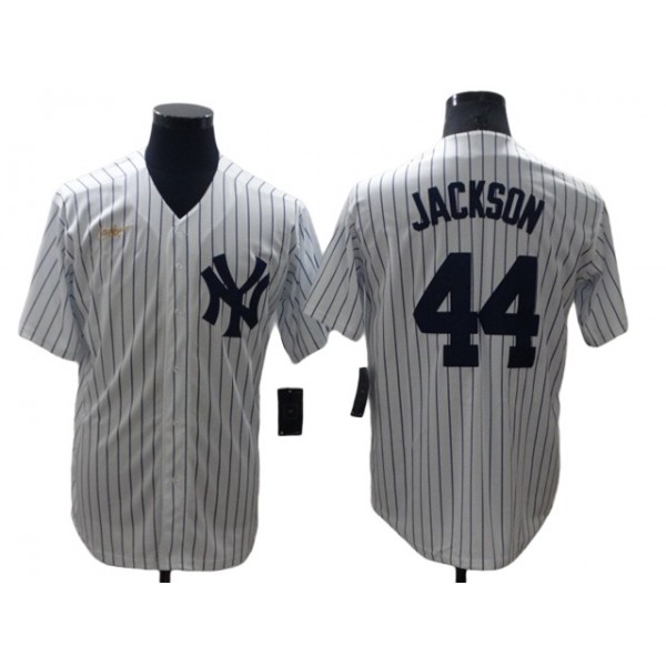 New York Yankees #44 Reggie Jackson White Cool Base Jersey