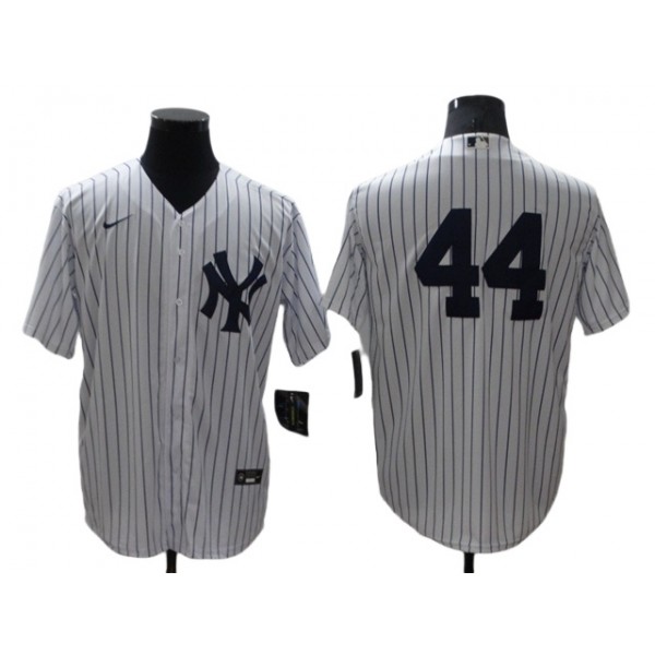 New York Yankees #44 Reggie Jackson White Without Name Cool Base Jersey