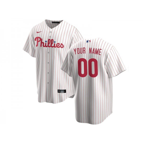 Philadelphia Phillies #00 White Cool Base Custom Jersey