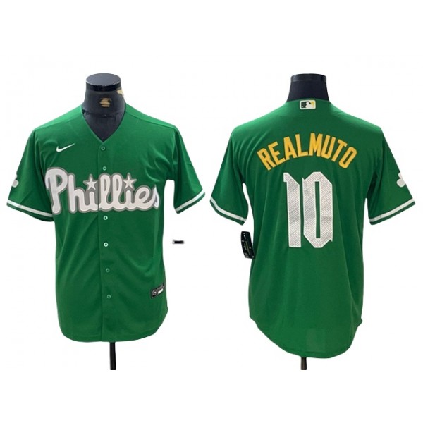 Philadelphia Phillies #10 J.T. Realmuto Green St.Patricks Limited Jersey