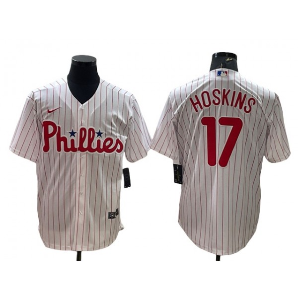 Philadelphia Phillies #17 Rhys Hoskins White Home Cool Base Jersey