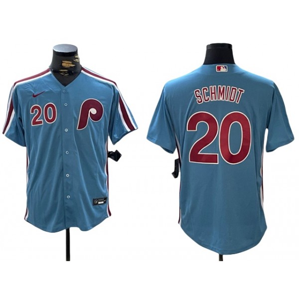 Philadelphia Phillies #20 Mike Schmidt Light Blue Limited Jersey