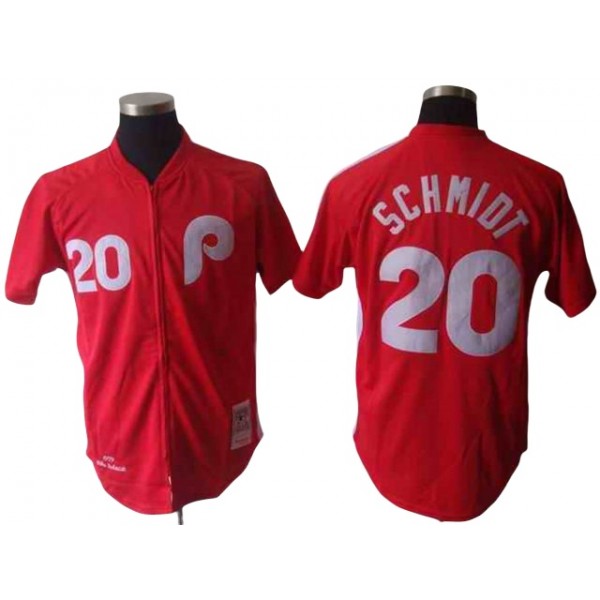 Philadelphia Phillies #20 Mike Schmidt 1979 Throwback Red Jersey