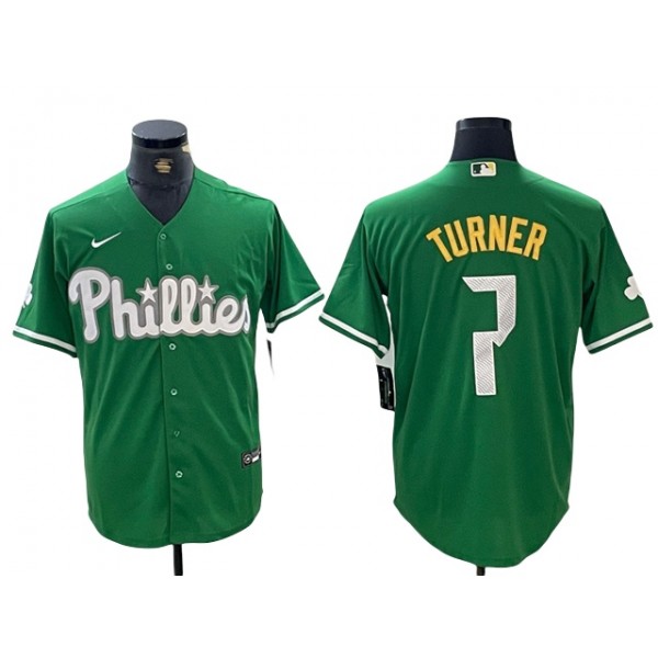 Philadelphia Phillies #7 Trea Turner Green St.Patricks Limited Jersey